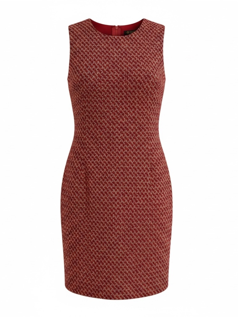 Loro Piana Red Cashmere and Tweed Shift Dress